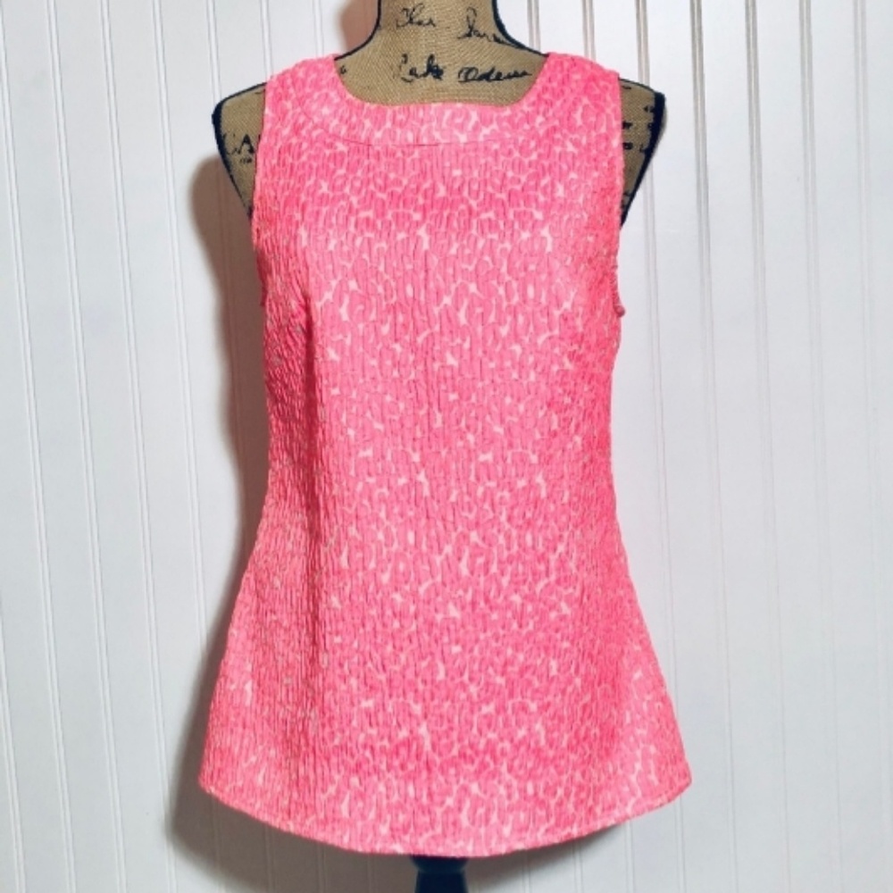 Banana Republic Pink And White Blouse Size 10